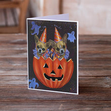 Load image into Gallery viewer, Chihuahua Halloweenies Greeting Cards -  Blank Note Cards – 8-Pack of Artist-Designed Cards with Envelopes