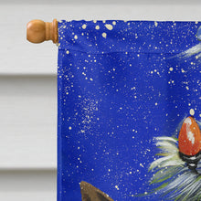Load image into Gallery viewer, Chihuahua Christmas Snowflakes Flag Canvas House Size PPP3071CHF