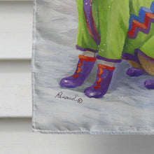 Load image into Gallery viewer, Chihuahua Christmas Snowflakes Flag Canvas House Size PPP3071CHF