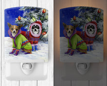 Load image into Gallery viewer, Chihuahua Christmas Snowflakes Ceramic Night Light PPP3071CNL