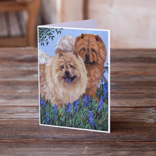 Load image into Gallery viewer, Chow Chow Meadow Greeting Cards -  Blank Note Cards – 8-Pack of Artist-Designed Cards with Envelopes
