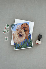 Load image into Gallery viewer, Chow Chow Meadow Greeting Cards -  Blank Note Cards – 8-Pack of Artist-Designed Cards with Envelopes