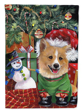 Load image into Gallery viewer, Corgi Under my Christmas Tree Garden Flag – Decorative Outdoor Yard Flag PPP3078GF