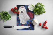 Load image into Gallery viewer, Coton De Tulear Royalty Glass Cutting Boards – Durable, Decorative Kitchen Art Large PPP3079LCB