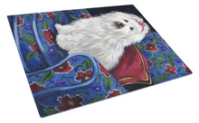 Load image into Gallery viewer, Coton De Tulear Royalty Glass Cutting Boards – Durable, Decorative Kitchen Art Large PPP3079LCB