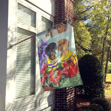 Load image into Gallery viewer, Dachshund Blooms Flag Canvas House Size PPP3080CHF