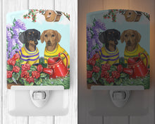 Load image into Gallery viewer, Dachshund Blooms Ceramic Night Light PPP3080CNL