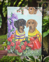 Load image into Gallery viewer, Dachshund Blooms Garden Flag – Decorative Outdoor Yard Flag PPP3080GF