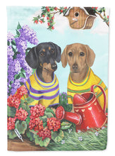 Load image into Gallery viewer, Dachshund Blooms Garden Flag – Decorative Outdoor Yard Flag PPP3080GF