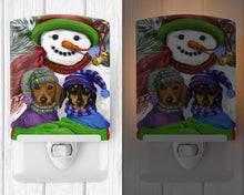 Load image into Gallery viewer, Dachshund Christmas Frosty and Company Ceramic Night Light PPP3081CNL