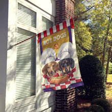 Load image into Gallery viewer, Dachshund Hot Dog Stand Flag Canvas House Size PPP3083CHF