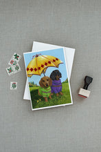 Load image into Gallery viewer, Dachshund Hot Doggies Greeting Cards -  Blank Note Cards – 8-Pack of Artist-Designed Cards with Envelopes