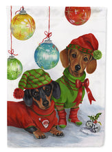 Load image into Gallery viewer, Dachshund Christmas Jingle Garden Flag – Decorative Outdoor Yard Flag PPP3085GF