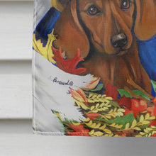 Load image into Gallery viewer, Dachshund Fall Scarecrow Flag Canvas House Size PPP3086CHF