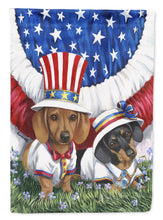 Load image into Gallery viewer, Dachshund USA Flag Canvas House Size PPP3088CHF