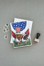 Load image into Gallery viewer, Dachshund USA Greeting Cards -  Blank Note Cards – 8-Pack of Artist-Designed Cards with Envelopes