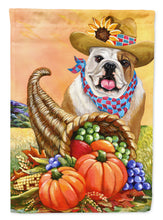 Load image into Gallery viewer, English Bulldog Autumn Flag Canvas House Size PPP3090CHF