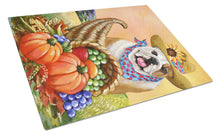 Load image into Gallery viewer, English Bulldog Autumn Glass Cutting Boards – Durable, Decorative Kitchen Art Large PPP3090LCB