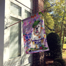Load image into Gallery viewer, English Bulldog Flower Power Flag Canvas House Size PPP3091CHF