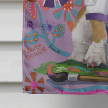Load image into Gallery viewer, English Bulldog Flower Power Flag Canvas House Size PPP3091CHF
