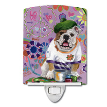 Load image into Gallery viewer, English Bulldog Flower Power Ceramic Night Light PPP3091CNL