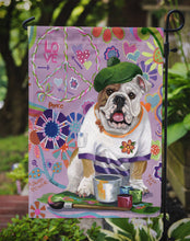 Load image into Gallery viewer, English Bulldog Flower Power Garden Flag – Decorative Outdoor Yard Flag PPP3091GF