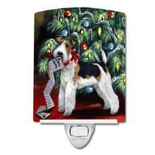 Load image into Gallery viewer, Fox Terrier Christmas Dear Santa Ceramic Night Light PPP3092CNL