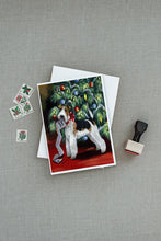 Load image into Gallery viewer, Fox Terrier Christmas Dear Santa Greeting Cards -  Blank Note Cards – 8-Pack of Artist-Designed Cards with Envelopes