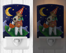 Load image into Gallery viewer, Fox Terrier Halloween Trick or Treat Ceramic Night Light PPP3093CNL