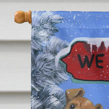 Load image into Gallery viewer, Fox Terrier Christmas We Believe Flag Canvas House Size PPP3094CHF