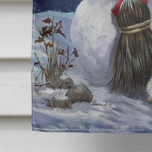 Load image into Gallery viewer, Fox Terrier Christmas Winter Fun Flag Canvas House Size PPP3095CHF