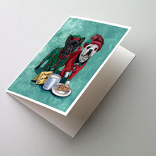 Load image into Gallery viewer, French Bulldog Christmas PJs Greeting Cards -  Blank Note Cards – 8-Pack of Artist-Designed Cards with Envelopes