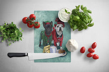 Load image into Gallery viewer, French Bulldog Christmas PJs Glass Cutting Boards – Durable, Decorative Kitchen Art Large PPP3097LCB