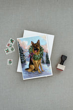 Load image into Gallery viewer, German Shepherd Christmas Honor Greeting Cards -  Blank Note Cards – 8-Pack of Artist-Designed Cards with Envelopes