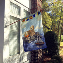 Load image into Gallery viewer, Golden Retriever Retreat Flag Canvas House Size PPP3100CHF
