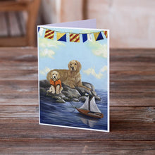 Load image into Gallery viewer, Golden Retriever Retreat Greeting Cards -  Blank Note Cards – 8-Pack of Artist-Designed Cards with Envelopes