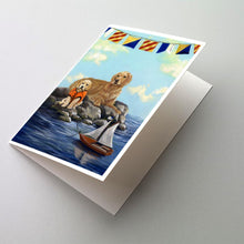 Load image into Gallery viewer, Golden Retriever Retreat Greeting Cards -  Blank Note Cards – 8-Pack of Artist-Designed Cards with Envelopes