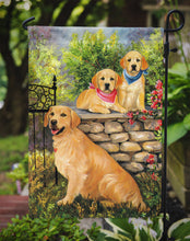 Load image into Gallery viewer, Golden Retriever At the Gate Garden Flag – Decorative Outdoor Yard Flag PPP3101GF