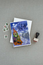 Load image into Gallery viewer, Golden Retriever Halloween Greeting Cards -  Blank Note Cards – 8-Pack of Artist-Designed Cards with Envelopes