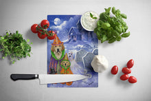 Load image into Gallery viewer, Golden Retriever Halloween Glass Cutting Boards – Durable, Decorative Kitchen Art Large PPP3102LCB