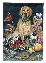 Load image into Gallery viewer, Golden Retriever Toys Flag Canvas House Size PPP3103CHF