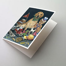 Load image into Gallery viewer, Golden Retriever Toys Greeting Cards -  Blank Note Cards – 8-Pack of Artist-Designed Cards with Envelopes