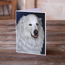 Load image into Gallery viewer, Great Pyrenees Meisha Greeting Cards -  Blank Note Cards – 8-Pack of Artist-Designed Cards with Envelopes