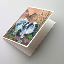 Load image into Gallery viewer, Japanese Chin Greeting Cards -  Blank Note Cards – 8-Pack of Artist-Designed Cards with Envelopes