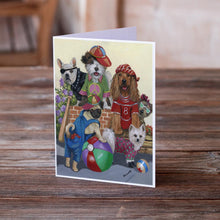 Load image into Gallery viewer, Dogs Mutli-Breed Neighborhood Greeting Cards -  Blank Note Cards – 8-Pack of Artist-Designed Cards with Envelopes