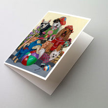 Load image into Gallery viewer, Dogs Mutli-Breed Neighborhood Greeting Cards -  Blank Note Cards – 8-Pack of Artist-Designed Cards with Envelopes
