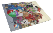 Load image into Gallery viewer, Dogs Mutli-Breed Neighborhood Glass Cutting Boards – Durable, Decorative Kitchen Art Large PPP3115LCB
