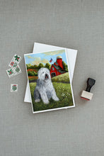 Load image into Gallery viewer, Old English Sheepdog Heaven Greeting Cards -  Blank Note Cards – 8-Pack of Artist-Designed Cards with Envelopes