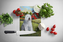 Load image into Gallery viewer, Old English Sheepdog Heaven Glass Cutting Boards – Durable, Decorative Kitchen Art Large PPP3119LCB