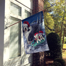 Load image into Gallery viewer, Old English Sheepdog Christmas Snow Flag Canvas House Size PPP3120CHF